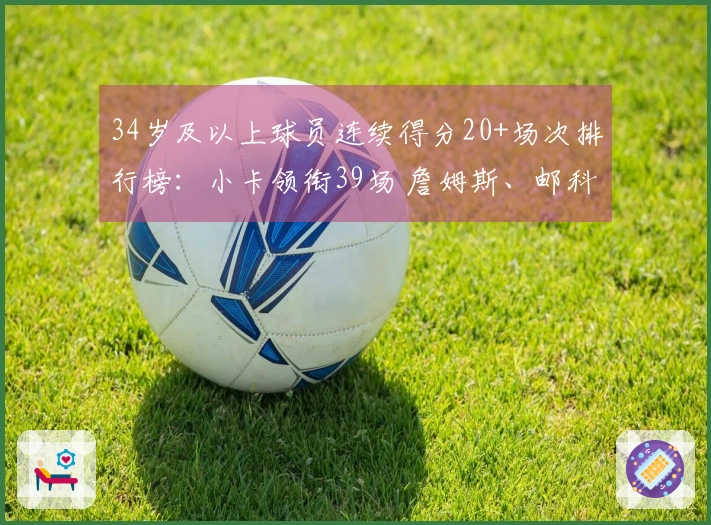 34岁及以上球员连续得分20+场次排行榜：小卡领衔39场 詹姆斯、邮科、杜库也在列